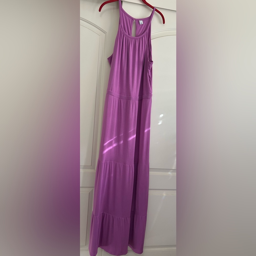 OLD NAVY Lilac Ruffle-Hem Maxi Dress, Sz XXL Tall, NWOT